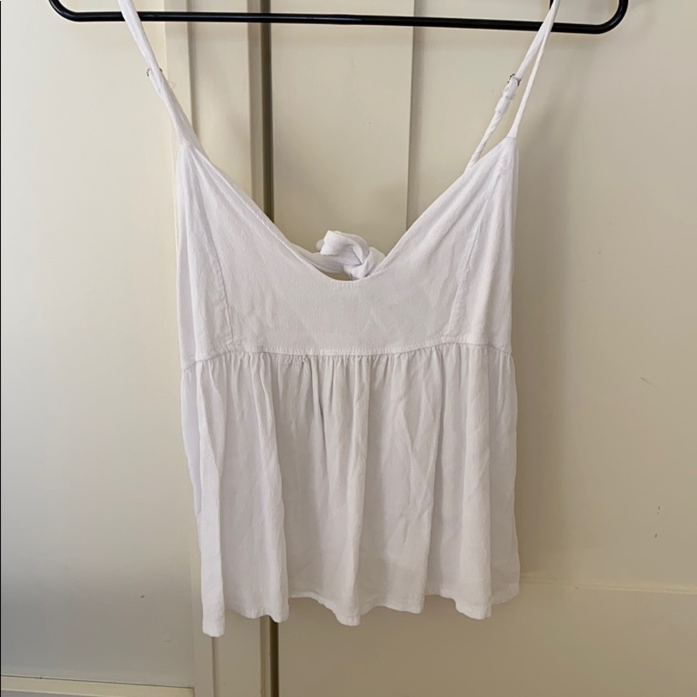 Brandy Melville White Cameron Back Tie Tank